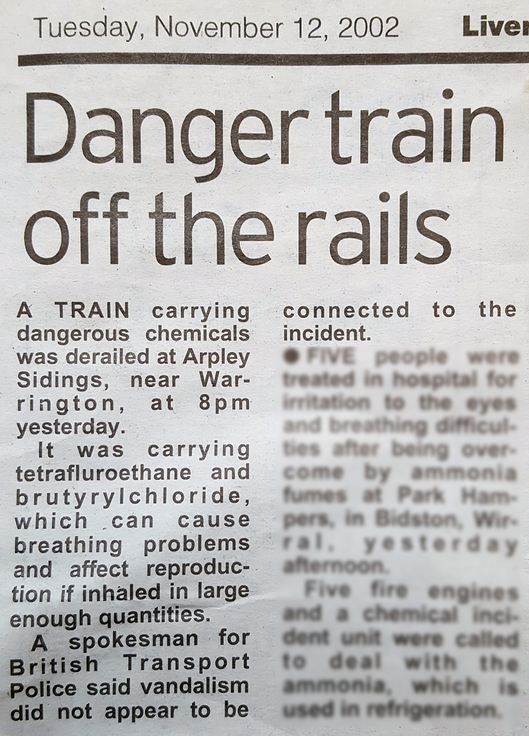 Danger Train on the Line